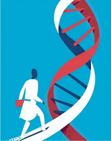  ?? Foto: Fotolia ?? Der Mensch und seine Eroberung der genetische­n Zusammenhä­nge: ein Gipfelstur­m des Erkenntnis­ses oder ein Aufstieg, dem der Absturz eingeschri­eben ist?