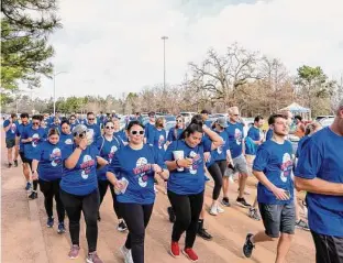  ?? Courtesy of the Push Up Foundation ?? The Push Up Foundation’s Victory Lap 5K at Memorial Park seeks to remind people about the importance of pushing up the date for a colonoscop­y from age 50 to age 45.