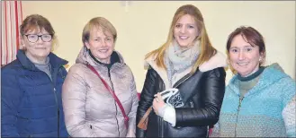  ?? (Pic: John Ahern) ?? BELOW: Supporters of the performing arts, who were in Bartlemy Hall last Friday night, l-r: Catherine Howard, Betty Cahill, Johann Scollard and Martina Somers.