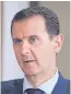  ??  ?? Assad: Regime accused of chemical attacks