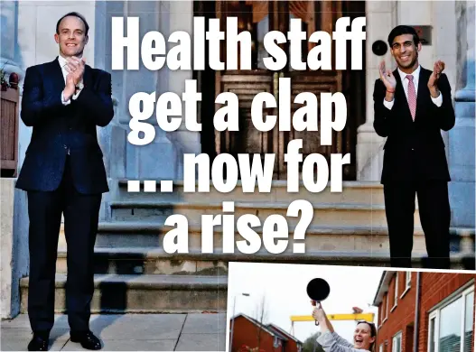  ??  ?? Yes, ministers: Dominic Raab and Rishi Sunak at Westminste­r r