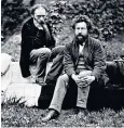  ??  ?? Close friends: Edward Burne-jones, left, and William Morris by Frederick Hollyer