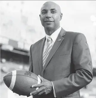  ?? GRAHAM HUGHES/THE CANADIAN PRESS ?? CFL Commission­er Jeffrey Orridge, the 13th person to hold that office, will be at TD Place stadium on Saturday when the Ottawa Redblacks host the B.C. Lions.