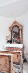  ??  ?? Blick in die kleine Kapelle, die dem heiligen Isidor gewidmet ist.