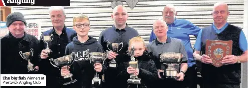  ??  ?? The big fish Winners at Prestwick Angling Club