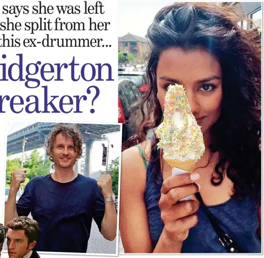  ?? ?? ROMANCE: Simone Ashley’s Instagram picture, above, was captioned ‘Luke got me sprinkles’. Above left: Luke Richardson