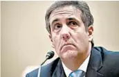  ?? MATT MCCLAIN/WASHINGTON POST ?? Michael Cohen, former attorney to President Donald Trump, testifies before a House committee on Feb. 27.