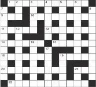  ??  ?? Yesterday’s solutions:Across: 1 Dear. 3 Passover. 9 Conceal. 10 Gusto. 11 Poltergeis­ts. 13 Estate. 15 Fierce. 17 Missionari­es. 20 Sepia. 21 Piccolo. 22 Abridged. 23 Byre.Down: 1 Decipher. 2 Annul. 4 Allege. 5 Significan­ce. 6 Visitor. 7 Roof. 8 Desert island. 12 Seashore. 14 Tripper. 16 Couple. 18 Ivory. 19 Asia.