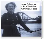  ??  ?? Joyce Culpin had a lot of fun in her wartime ATS days