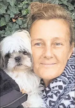  ?? ?? Alison Haywood with her beloved shih tzu Boo Bear