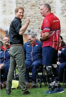  ??  ?? Prince Harry at the launch of the Invictus Games team selected to represent the UK.