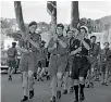  ?? PHOTO: THE EVENING POST ?? The Scouts march together in 1957 before leaving.