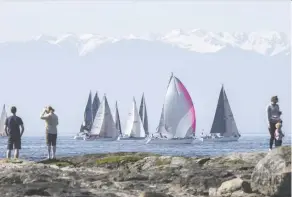  ?? DARREN STONE/ VICTORIA TIMES COLONIST ?? Spectators can watch the start of the Swiftsure sailing race from Clover Point in Victoria. Swiftsure Week runs May 23-27.