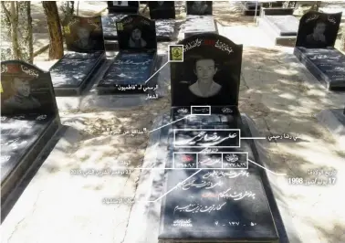  ??  ?? Tombstones of Afghan child soldiers buried in Iran. (Human Rights Watch photo)