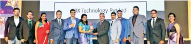  ??  ?? From left: 99X Technology Team accepting the award