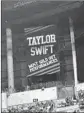  ?? Matt Sayles Associated Press ?? A BANNER honoring Taylor Swift has been covered up by the Kings.