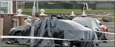  ??  ?? TargeT: The scene in Coolock after Kenneth Finn’s shooting