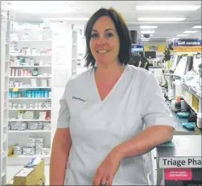  ??  ?? A wide range of medical advice and products are available from your local pharmacy, says Unichem John’s Photo Pharmacy co-owner Rebecca Greaves.