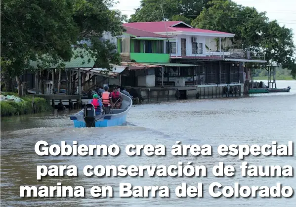  ?? MINAE ?? La iniciativa permitirá la recuperaci­ón de poblacione­s de interés pesquero. Esta es una vista de la comunidad de Barra de Colorado.