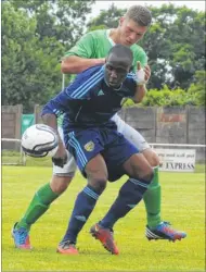  ?? FM2706568 ?? TIGHTLY MATCHED: VCD (blue) hold off Ashford at Homelands on Saturday