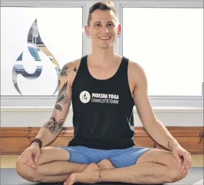  ?? KATIE SMITH/THE GUARDIAN ?? Scott MacTaggart, an instructor with Moksha Yoga in Charlottet­own, looks forward to guiding a yoga class at the P.E.I. Brewing Company on April 28 as a kickoff to Self Love Saturday, a mental health fundraiser.