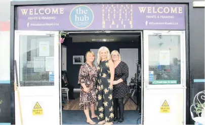  ??  ?? Brilliant brainchild (l-r) Denise, Kate and Bernadette at the launch of The Hub in Coatbridge