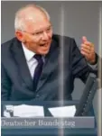  ?? Foto: dpa ?? Warnende Worte zum Haushalt: Wolfgang Schäuble im Bundestag.