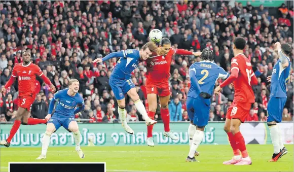  ?? Picture: REUTERS/Hannah Mckay ?? Action between Chelsea and Liverpool at Wembley Stadium, London, Britain.