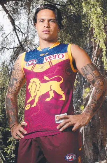  ?? Picture: JONO SEARLE ?? WELCOME RETURN: Brisbane Lions player Allen Christense­n was sidelined due to injury.