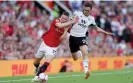  ?? ?? João Palhinha (right) battles with Manchester United’s Scott McTominay. Photograph: Nathan Stirk/Getty Images