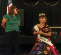  ?? PHOTO VINCENT OSUNA ?? Molly Martinez, 7, smiles after winning the title of Jr. Princess during Hidalgo Society’s Cinco de Mayo event on Saturday in Brawley.