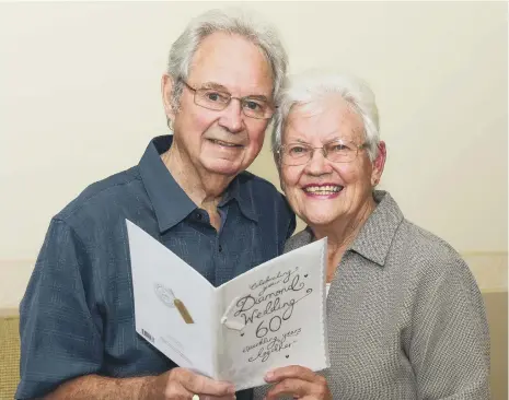  ??  ?? Jack and Hilda Clark, of Washington, celebrated their diamond wedding anniversar­y on September 2.