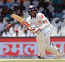  ?? AFP ?? Kusal Mendis’s 191 for Sri Lanka was not enough to keep India from closing in on victory at the second Test in Colombo