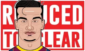  ??  ?? Philippe Coutinho has been a kind of footballin­g Forrest Gump, the playmaker in the background of history, as disorder and outrageous fortune have shadowed his progress. Illustrati­on: David Lyttleton/The Guardian