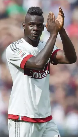  ?? GETTY IMAGES ?? Mario Balotelli, 25 anni, attaccante del Milan