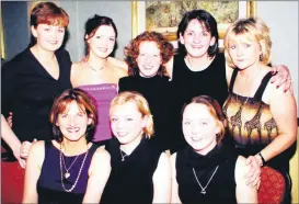  ?? ?? Enjoying themselves at the Castlelyon­s GAA social in 2001, were back l-r: Gillian Barry, Caroline McAteer, Therese Condon, Valerie Daly and Noreen Spillane; front l-r: Mary McGrath, Cathy Cronin and Aoife Hegarty.