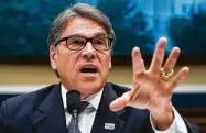  ?? J. Scott Applewhite / Associated Press ?? Then-Energy Secretary Rick Perry pitched a cooperativ­e tone that often was only lip service.
