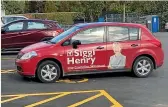  ??  ?? Hamilton City Councillor Siggi Henry’s worldfamou­s-in-NZ parking blunder.