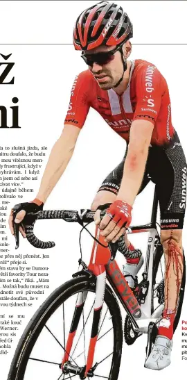  ?? Foto: ČTK ?? Poraněné koleno
Kvůli němu musel Tom Dumoulin odstoupit z Gira.