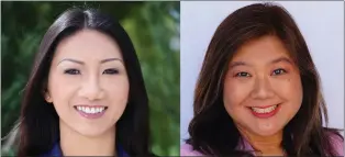  ?? COURTESY PHOTOS ?? Madison Nguyen (on the left) and Margaret Abe-koga (on the right) are candidates in the March 5election for Santa Clara County Board of Supervisor­s.