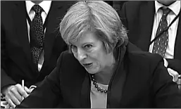  ?? Associated Press ?? Britain's Prime Minister Theresa May gives evidence to the House of Commons Liaison Committee on Dec. 20, 2016, at Portcullis House, London.