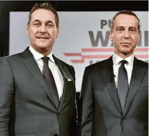  ??  ?? Auf Heinz-Christian Strache (FPÖ), Christian Kern (SPÖ) und Sebastian Kurz (ÖVP) warten noch mehrere Fernsehdis­kussionen