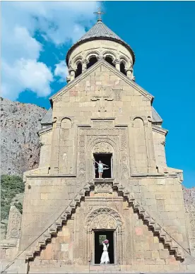  ?? DANIELLE VILLASANA NYT ?? Part of the ancient Noravank complex, near Yeghegnadz­or.