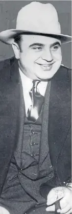 ??  ?? 1930s Chicago gangster Al Capone
