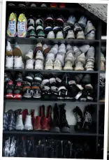  ??  ?? Above: Oliver’s shoe collection! Left: The home boasts three storeys