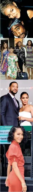  ??  ?? TOP TO BOTTOM: HER FRIEND THE LATE TUPAC SHAKUR, WITH HER CO-STARS IN GIRLS TRIP, AND HUSBAND WILL SMITH.
