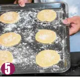  ??  ?? Transfer flattened dough in a tray dusted with flour. Cover and refrigerat­e for 45 minutes. Set aside.