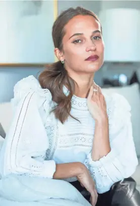  ?? DAN MACMEDAN/USA TODAY ?? “I haven’t done the action scenes” before playing Lara Croft, Alicia Vikander says. “It was like, ‘I want to do that, too.’ ”