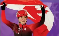  ??  ?? Canada’s Kim Boutin said her three- medal performanc­e in short track is in part thanks to teammate Marianne St- Gelais’s mentorship. Leah Hennel
