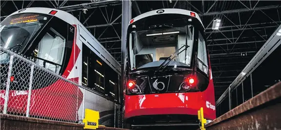  ?? CITY OF OTTAWA ?? The light rail trains are undergoing testing and track work is nearing completion as Ottawa hopes to have the first phase of the Confederat­ion Line LRT running by November.
